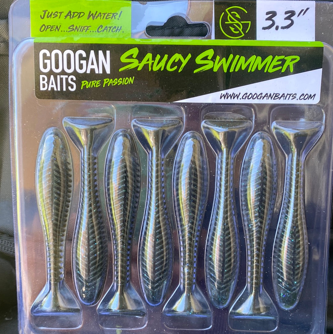 Googan baits - saucy swimmer 3.3" (electric shad)